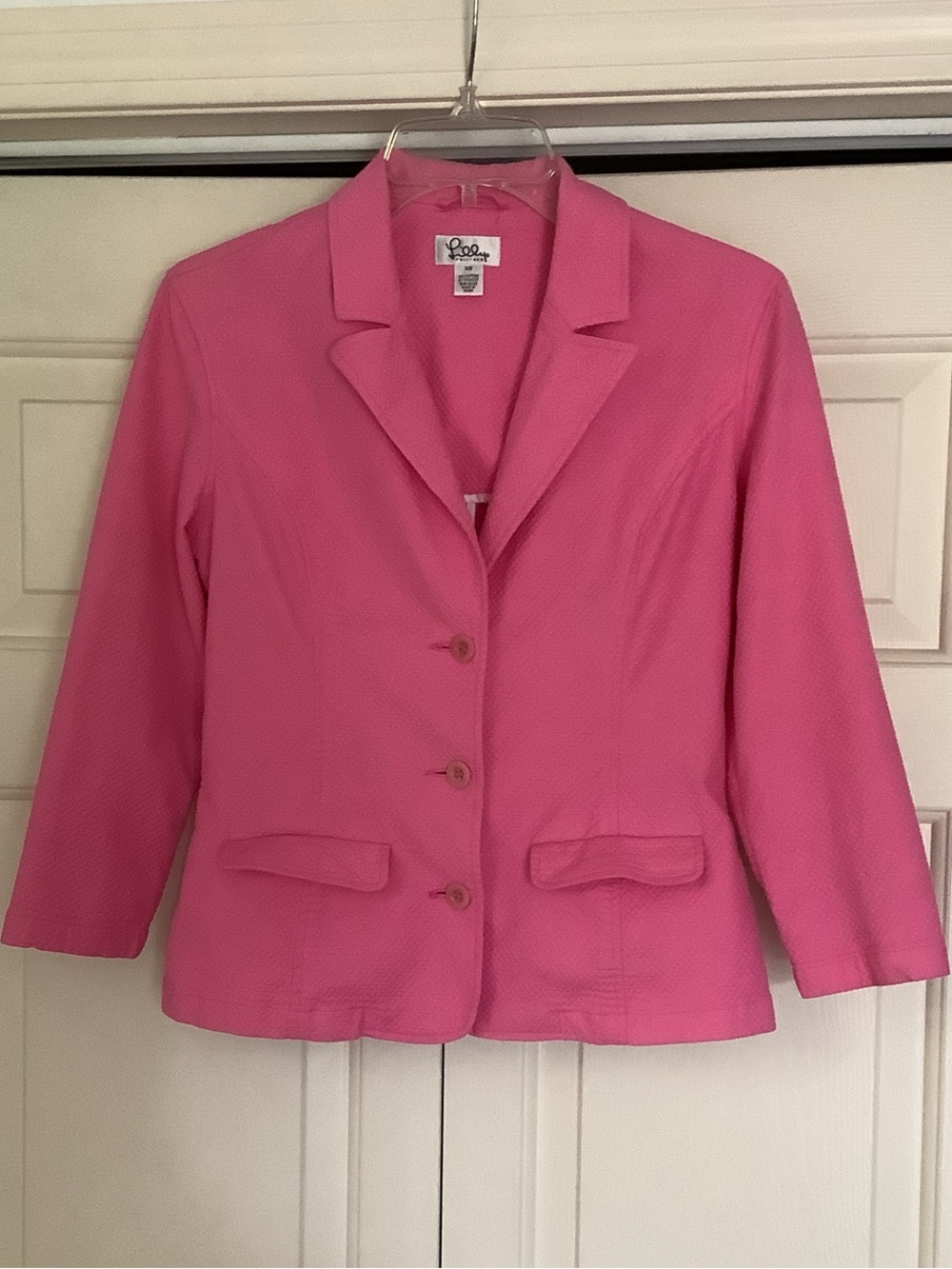 Lilly Pulitzer  Bright Pink Three-Button Blazer